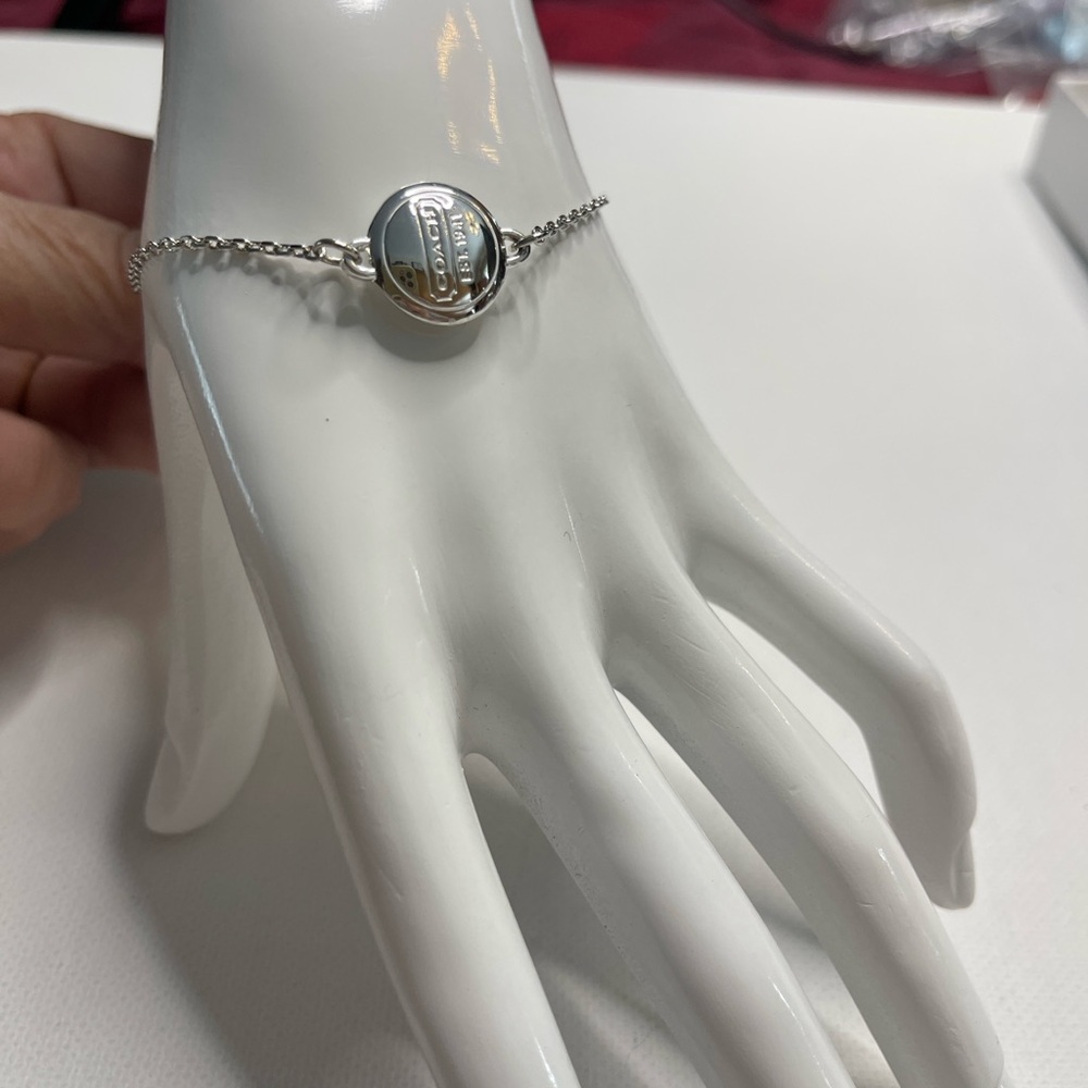 Coach Silver Toned Chain Bracelet